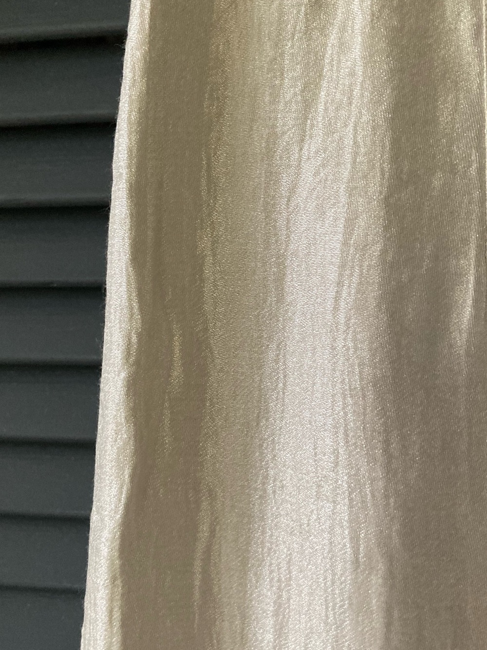 Victor Costa Soft Cream Satin-Look Pants - Picture 3 of 10